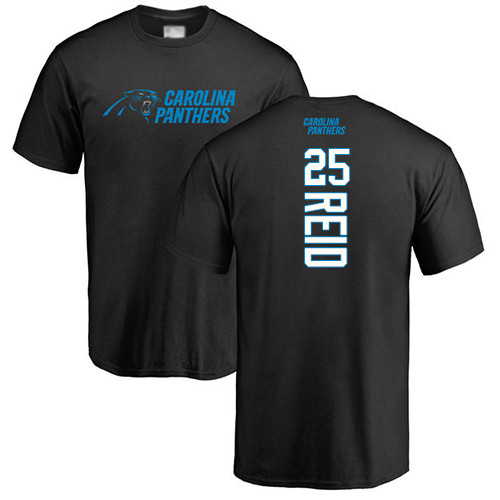 Carolina Panthers Men Black Eric Reid Backer NFL Football #25 T Shirt->carolina panthers->NFL Jersey